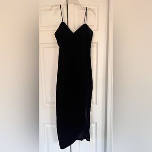 Elegant Black Velvet Dress